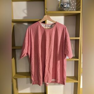 Vintage Red Gingham Short-Sleeve women’s Shirt